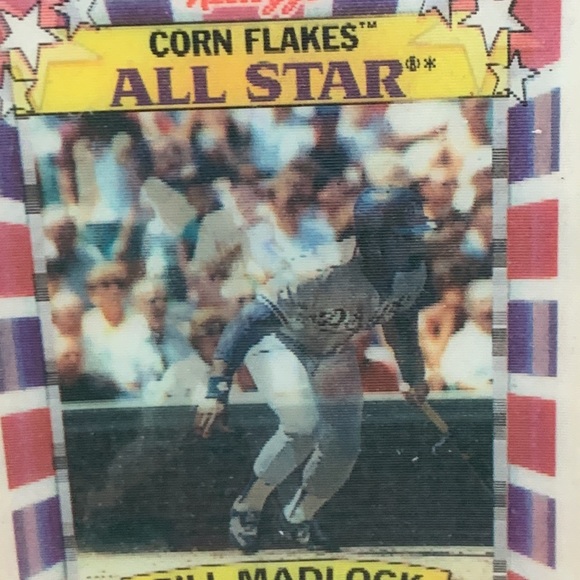 Kelloggs Corn Flakes All Star Bill Madlock 3rd Baseball card Hologram 1992 MLB - Picture 5 of 6